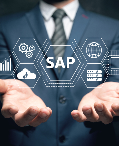 image of two hands with SAP logo
